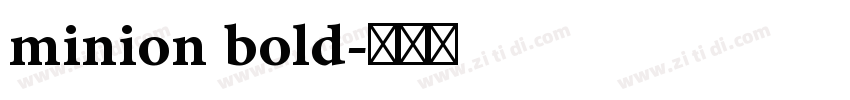 minion bold字体转换